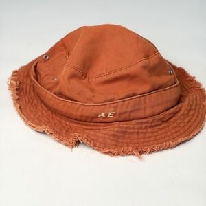 AE Performance American Eagle Orange Bucket Hat Large/Extra L/XL Surfer Cotton